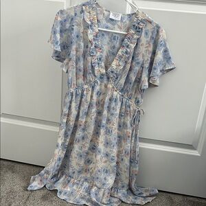 Sienna Sky Blue and Pink Floral Dress